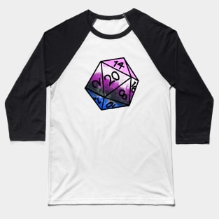 Pride Dice - Genderfluid Baseball T-Shirt